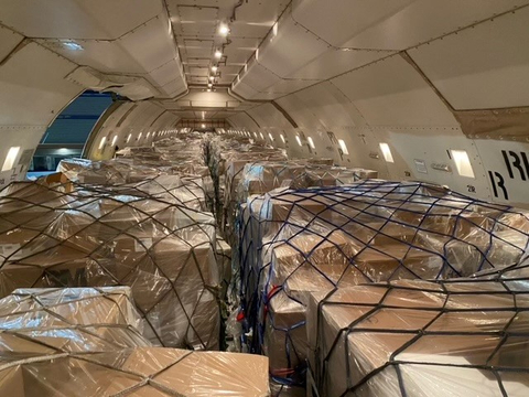 Following a request for medical supplies from the Moldovan authorities, World Hope International (WHI), Lift Non-Profit Logistics, Globus Relief, Airlink, and Flexport.org partnered to transport $7M in humanitarian relief for more than 300,000 Ukrainian refugees. (Photo: Business Wire)