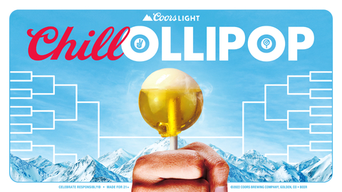 COORS LIGHT BRINGS CHILL TO COLLEGE BASKETBALL MADNESS WITH NEW, BEER-FLAVORED CHILLOLLIPOPS (Graphic: Business Wire)