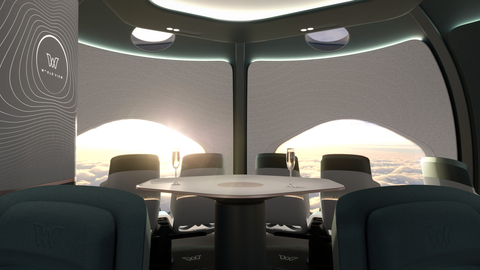 original World View Spaceflight Capsule Interior Seating and View During Ascent Photo credit: World View Enterprises