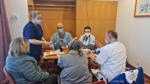 Medcase doctors assisting Ukrainian refugees in Romania (Photo: Business Wire)