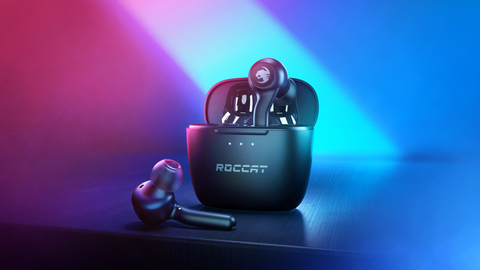 Designed for gamers on-the-go, Turtle Beach and ROCCAT’s new bluetooth true wireless earbuds deliver a low-latency game mode, 20 hours of battery life, a water and sweat resistant design, and long-lasting comfort (Photo: Business Wire)