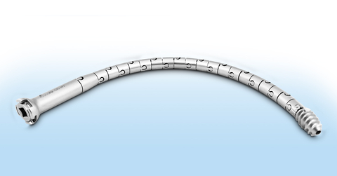 The CurvaFix® IM Implant is the only intramedullary device capable of following the complex curvature and filling the intramedullary space within the bony structures of the pelvis, enabling a longer, wider, and curved implant to provide strong fracture fixation. (Photo: Business Wire)