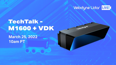 The Velodyne Lidar LIVE!  The webinar series begins with a “TechTalk” featuring two Velodyne lidar experts in an in-depth conversation about the Velarray M1600 sensor and Vella Development Kit (VDK) software.  The session explores how these products provide a complete solution for accelerating the development and time to market of ever-evolving autonomous technologies.  Photo credit: Velodyne Lidar