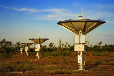 A new teleport in Darwin, Australia, one of three satellite gateways built by Telstra under a 10-year deal with OneWeb to deliver global connectivity. (Photo: Business Wire)