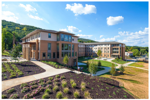 At Mashburn Hall at Dalton State College (Dalton, Georgia), a 365-bed facility provides a mixture of suites, as well as ADA-compliant units and dynamic living and learning spaces. (Photo: Business Wire)