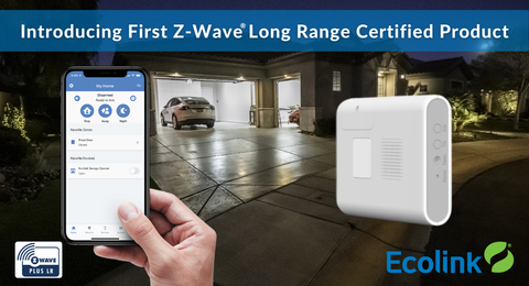 UEI Announces the First Z-Wave® Long Range Certified IoT Device. The Ecolink Garage Door Controller adds Smart Connectivity and is an Industry First (Graphic: Business Wire)