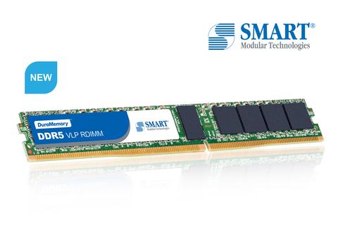 SMART Modular 新型 DDR5 VLP RDIMM 专为刀片服务器和其他空间受限的环境而设计。 (图示：美国商业资讯)