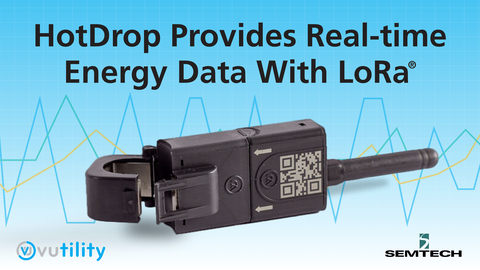 Internet of Things (IoT)-enabled ‘HotDrop’ from Vutility provides real-time energy data with LoRaWAN® (Graphic: Business Wire)