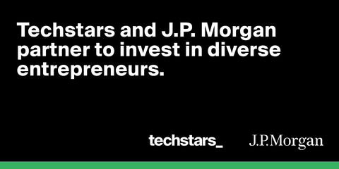 Techstars and J.P. Morgan Partner to Invest in Diverse Entrepreneurs  (Graphic: Business Wire)