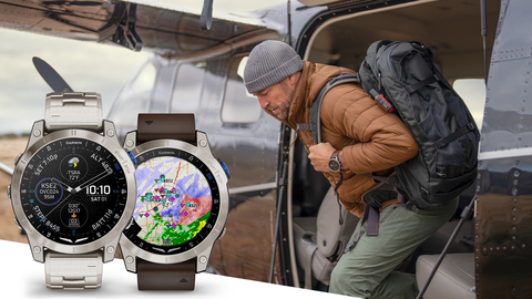 Garmin's new D2™ Mach 1 GPS aviator smartwatch features classic pilot watch styling and a bright AMOLED touchscreen display that offers advanced tools for flying – plus health and fitness features – to help pilots and aviation enthusiasts accelerate their adventures. (Photo: Business Wire)