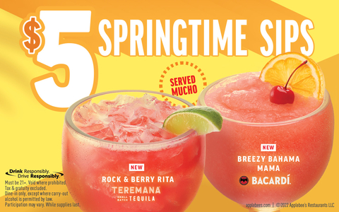 Applebee’s Welcomes a New Season with NEW $5 Springtime Sips (Graphic: Business Wire)