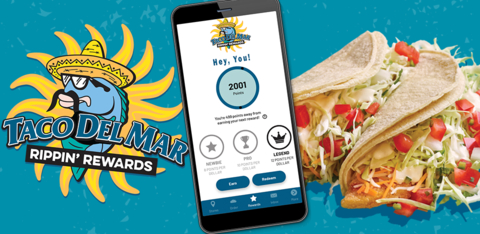 Taco Del Mar's new "Rippin' Rewards" loyalty program and easy-to-use app (Photo: Business Wire)