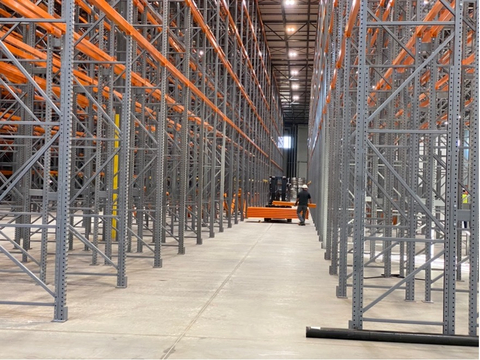 Baker Industrial Supply’s Employee Installation Team Works to Complete a Warehouse Racking Project (Photo: Business Wire)