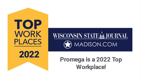 Based solely on employee feedback, Promega Corporation has been named one of the top workplaces to work in Madison, WI. (Graphic: Business Wire)