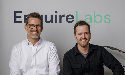 EnquireLabs co-founders Matt Bahr (CEO, right) and Curt Hasselschwert (CTO, left) (Photo: Business Wire)