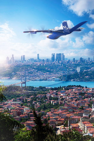 VX4 flying over Istanbul, Turkey. (Photo: Business Wire)