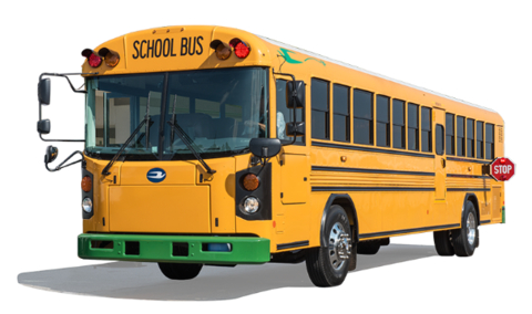 Modesto City Schools in California ordered 30 Blue Bird All American Type D electric school buses to convert nearly half of its diesel-powered fleet to zero-emission vehicles. The school district anticipates saving more than $250,000 a year in fuel costs alone. (Photo: Business Wire)