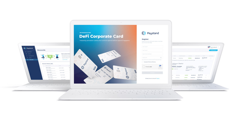 The DeFi Corporate Card offers instant provisioning of virtual and physical cards, advanced spend controls, and real-time expense reporting alongside bitcoin rewards.