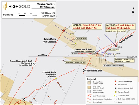 Figure 2 – Munro-Croesus Project – 2022 Drill Hole Location Map (Graphic: Business Wire)