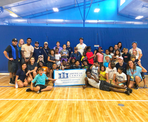 American Campus Communities team volunteers with nonprofit partner, the Boys and Girls Clubs of America