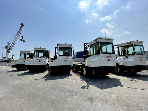 BYD 8Y Trucks in operation at Red Hook under the leadership of Red Hook President Mike Stamatis (Photo: Business Wire)