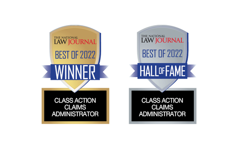 JND Legal Administration wins Best Class Action Claims Administrator of 2022 and is inducted into The National Law Journal Hall of Fame (Photo: Business Wire)