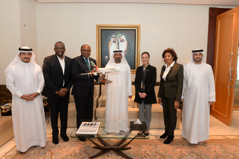 Emirates Airlines is a premium airline from the Middle East region, and Jamaica’s Tourism Minister, Hon Edmund Bartlett, has initiated discussions with top representatives of the airline during his visits to the World Expo 2020 Dubai. (Photo: Business Wire)