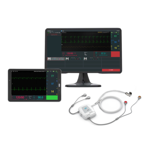The Vios Monitoring System is a wireless, FDA-cleared patient monitoring platform designed to improve resident safety and outcomes. The system continuously monitors 7-lead ECG, heart rate, oxygen levels, pulse rate, respiratory rate and posture. It can be paired with Remote Monitoring Services for 24/7/365 monitoring by a team of cardiac-trained technicians that alerts the on-site care team in real time if there is a change in a resident’s condition. (Photo: Business Wire)