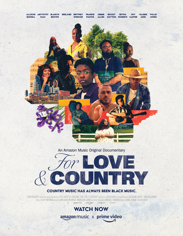 Amazon Music launches For Love & Country documentary April 7 in the Amazon Music app and on Prime Video (Photo: Business Wire)