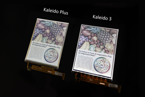 E Ink Kaleido™ 3 full-color digital paper offers richer colors than the previous generation, E Ink Kaleido Plus. (Photo: Business Wire)