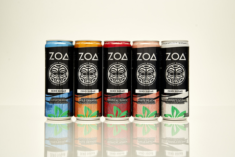 ZOA Energy's new 12 ounce can lineup (Photo: Business Wire)