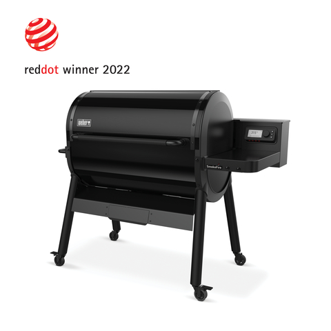 original Weber SMOKEFIRE Wood Fired Pellet Grill, STEALTH Edition, receives Red Dot Award for Product Design. (Photo: Business Wire)