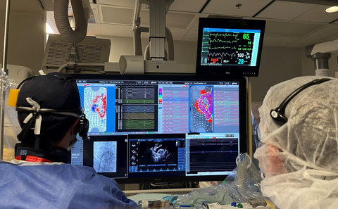 Dr. Marc Deyell treats a patient with atrial fibrillation using the Globe Mapping and Ablation System from Kardium at St. Paul's Hospital in Vancouver. (Photo: Business Wire)