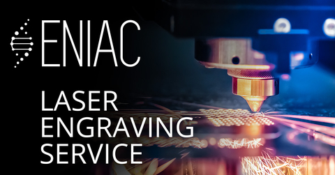Newegg's ENIAC PC building division now offers a laser engraving service, enabling PC owners to add text to customize their systems. (Graphic: Business Wire)