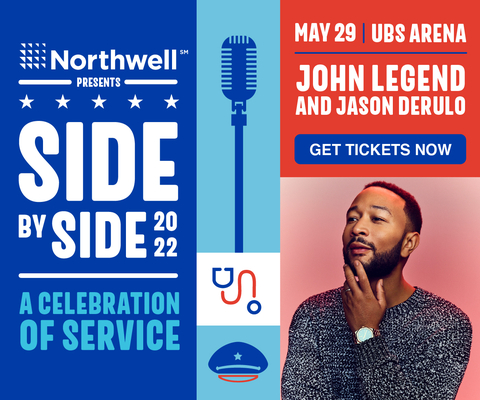 original Photo illustration: John Legend will perform at Northwell Health’s fourth annual “Side By Side” music series. (Graphic: Business Wire)
