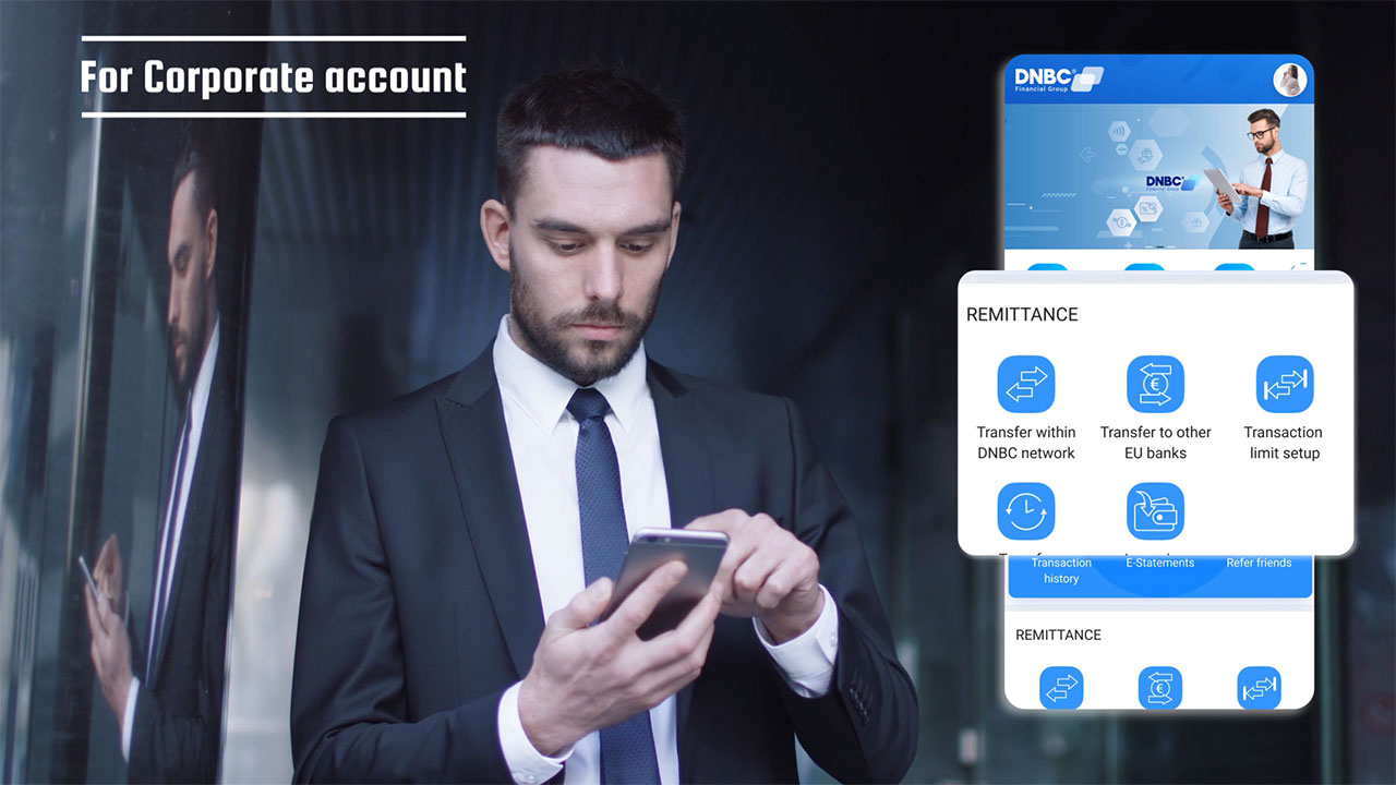 International money transfers at your fingertips with the DNBCnet app