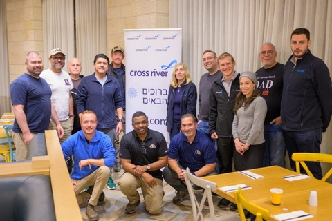 A very moving send off for Heroes to Heroes in Jerusalem by the Cross River Israel office. (Photo: Business Wire)