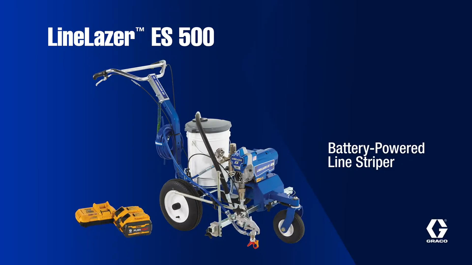 LineLazer® ES 500 Electric Battery-Powered Airless Striper Video.
