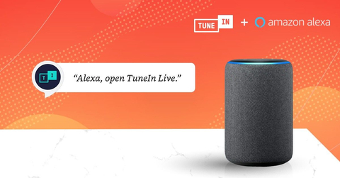 TuneIn and Amazon Team Up to Deliver Live Premium Audio Experience to Alexa Customers (Graphic: Business Wire)
