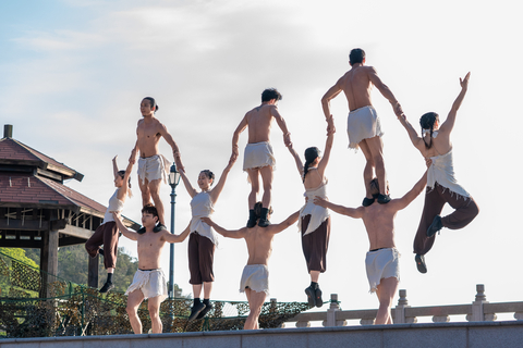 Formosa Circus Art (FOCA) uses different circus props such as flags, aerial cubes and diabolos to perform “Songs of the Land.” Interwoven into the performance also include martial arts, human pyramids and classic Taiwanese songs. (Photo: Business Wire)