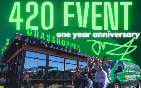 Grasshopper Dispensary 1 Year Anniversary 4/20 Event (Graphic: Business Wire)