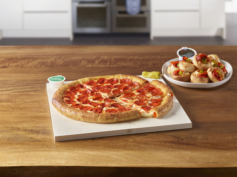 Papa Johns Epic Pepperoni-Stuffed Crust Pizza and Spicy Pepperoni Rolls (Photo: Business Wire)