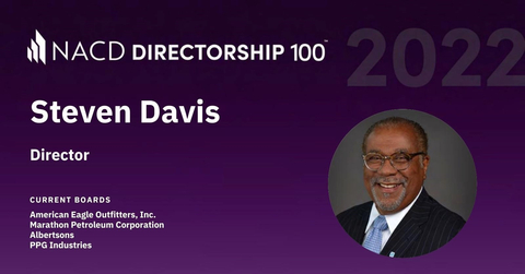 PPG Board of Directors member Steven A. Davis has been included in the 16th Annual Directorship 100™ list of the nation’s “Most Influential Corporate Directors and Governance Experts” by The National Association of Corporate Directors (NACD) (Photo: Business Wire)