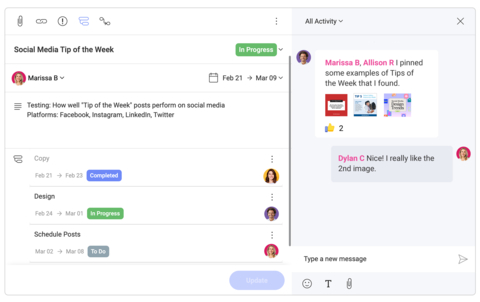 With Slingshot, teams can have group conversations through threaded discussions or comment directly on specific content and data so that conversations happen in context. (Graphic: Business Wire)