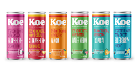 Koe's eye-catching, timeless, and colorful new cans (Photo: Business Wire)