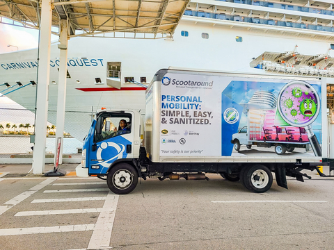 The Scootaround mobile sanitization process contributes to the return of safe cruising. (Photo: Business Wire)