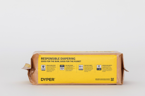 DYPER’s diapers are 'Plastic Neutral' as well as free of chlorine, latex, alcohol, lotions, TBT, and Phthalates. The high-performing, premium diapers are unprinted, unscented, soft to the touch, yet extremely durable and absorbent. (Photo: Business Wire)