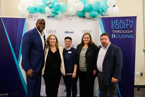 (From L to R) Earvin “Magic” Johnson, Holly Prince, Chris Durrance, Leeanne Sacino, and Brian Postlewait (Photo: Business Wire)