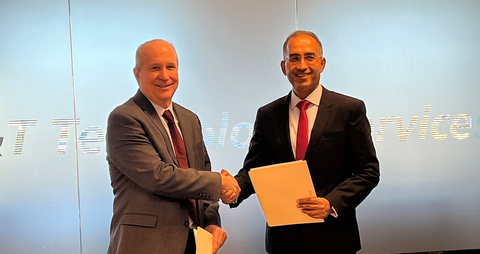 original Martin Peryea, CEO (left) of Jaunt Air Mobility signs an agreement with Amit Chadha, CEO & MD of LTTS (right)