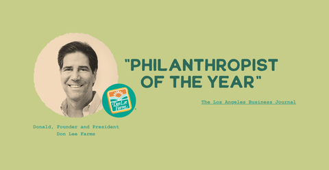 Donald Goodman, Founder and President of Don Lee Farms, has been named Los Angeles Business Journal's 2022 Philanthropist of the Year. (Graphic: Business Wire)